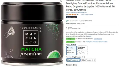Té matcha de Matcha and Co Té matcha de Matcha and Co