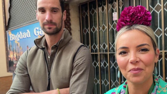 Sergio Rico y Alba Silva, en El Roc&iacute;o