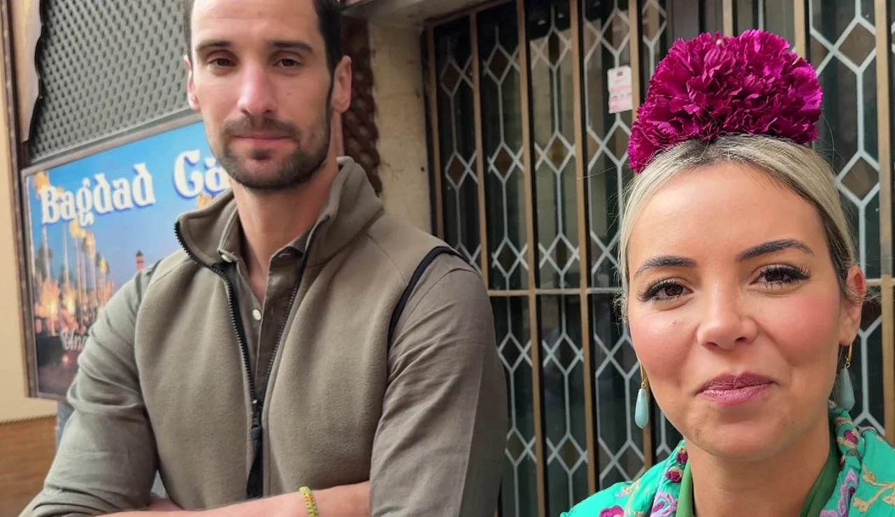Sergio Rico y Alba Silva, en El Rocío