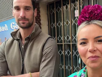 Sergio Rico y Alba Silva, en El Rocío Sergio Rico y Alba Silva, en El Rocío