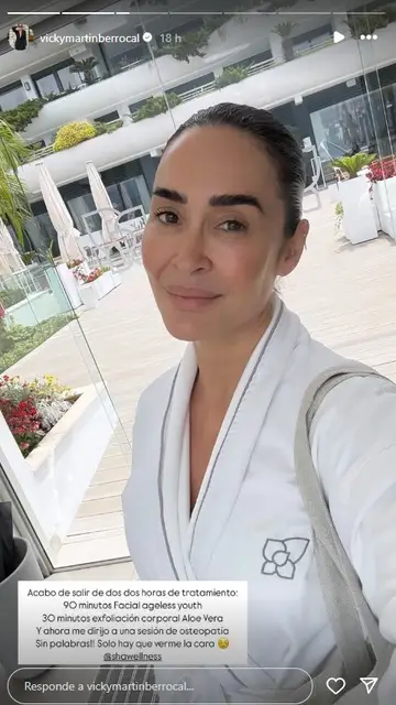Vicky Martín Berrocal tras dos horas de tratamiento de belleza Vicky Martín Berrocal tras dos horas de tratamiento de belleza