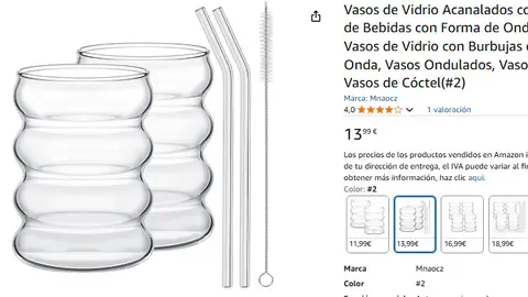 Vasos con ondulaciones de vidrio Vasos con ondulaciones de vidrio