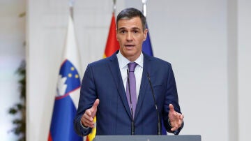 Pedro Sánchez, en una comparecencia en Moncloa