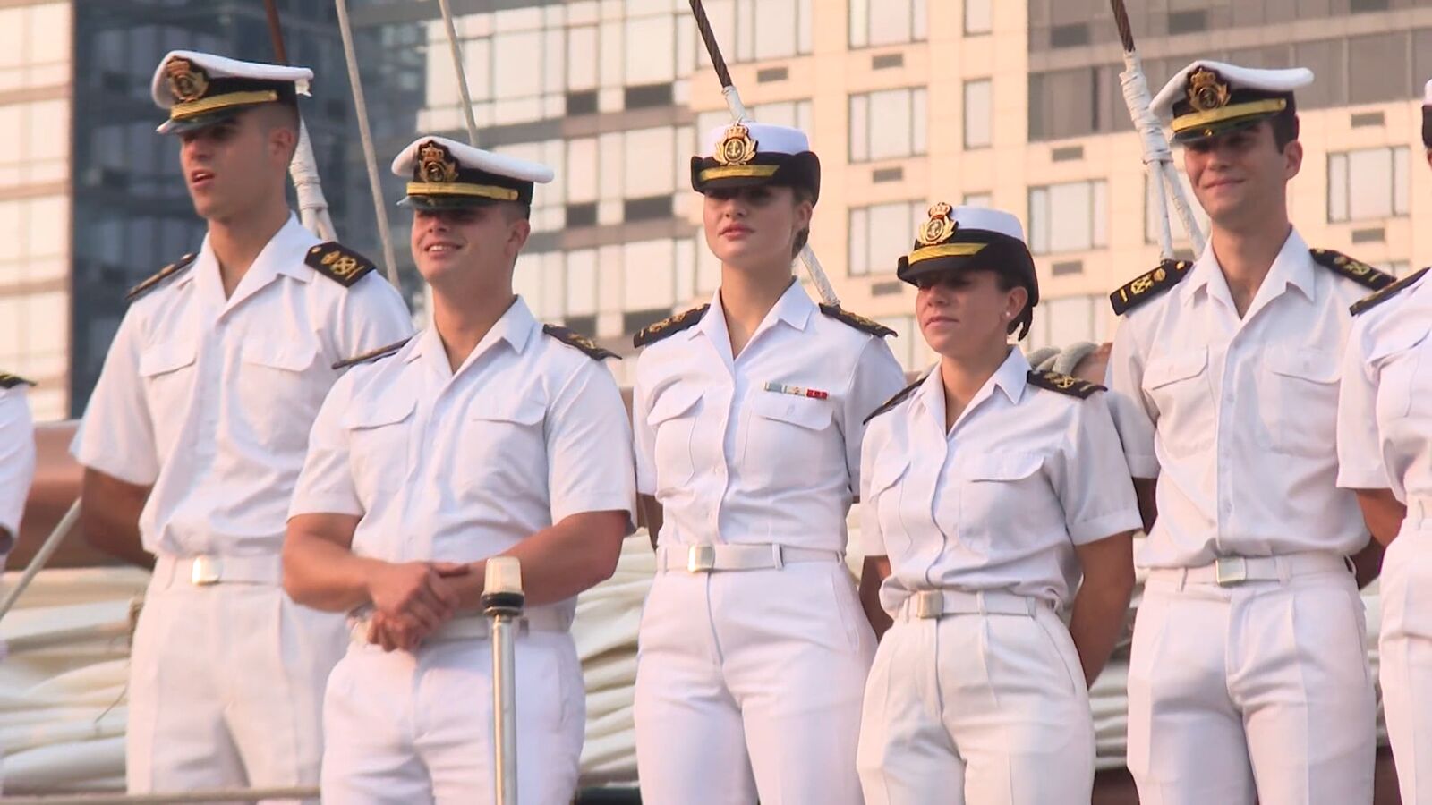 La princesa Leonor desembarca en Nueva York en la última escala americana del buque Juan Sebastián Elcano