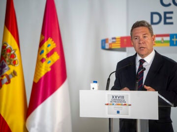 Emiliano García-Page en una rueda de prensa posterior a la reunión de la XXVIII Conferencia de Presidentes