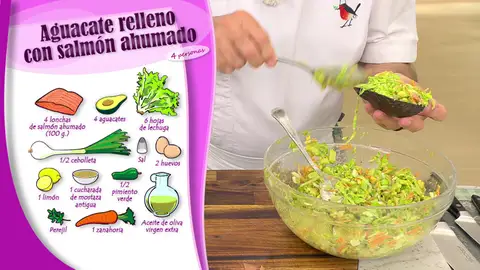 Ingredientes Aguacate relleno con salmón ahumado Ingredientes Aguacate relleno con salmón ahumado