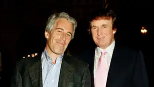 Imagen de Trump y de Epstein.