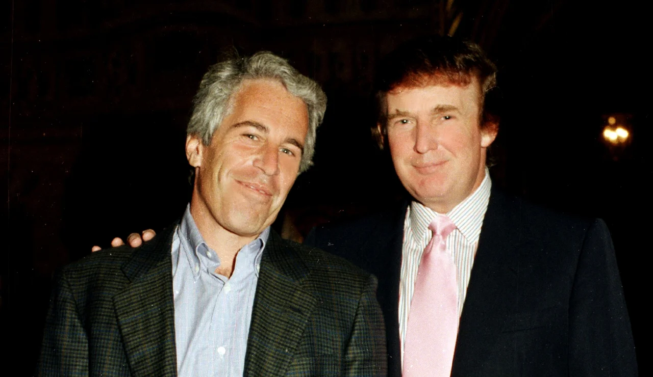 Imagen de Trump y de Epstein.