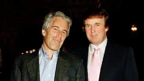 Imagen de Trump y de Epstein. Imagen de Trump y de Epstein.