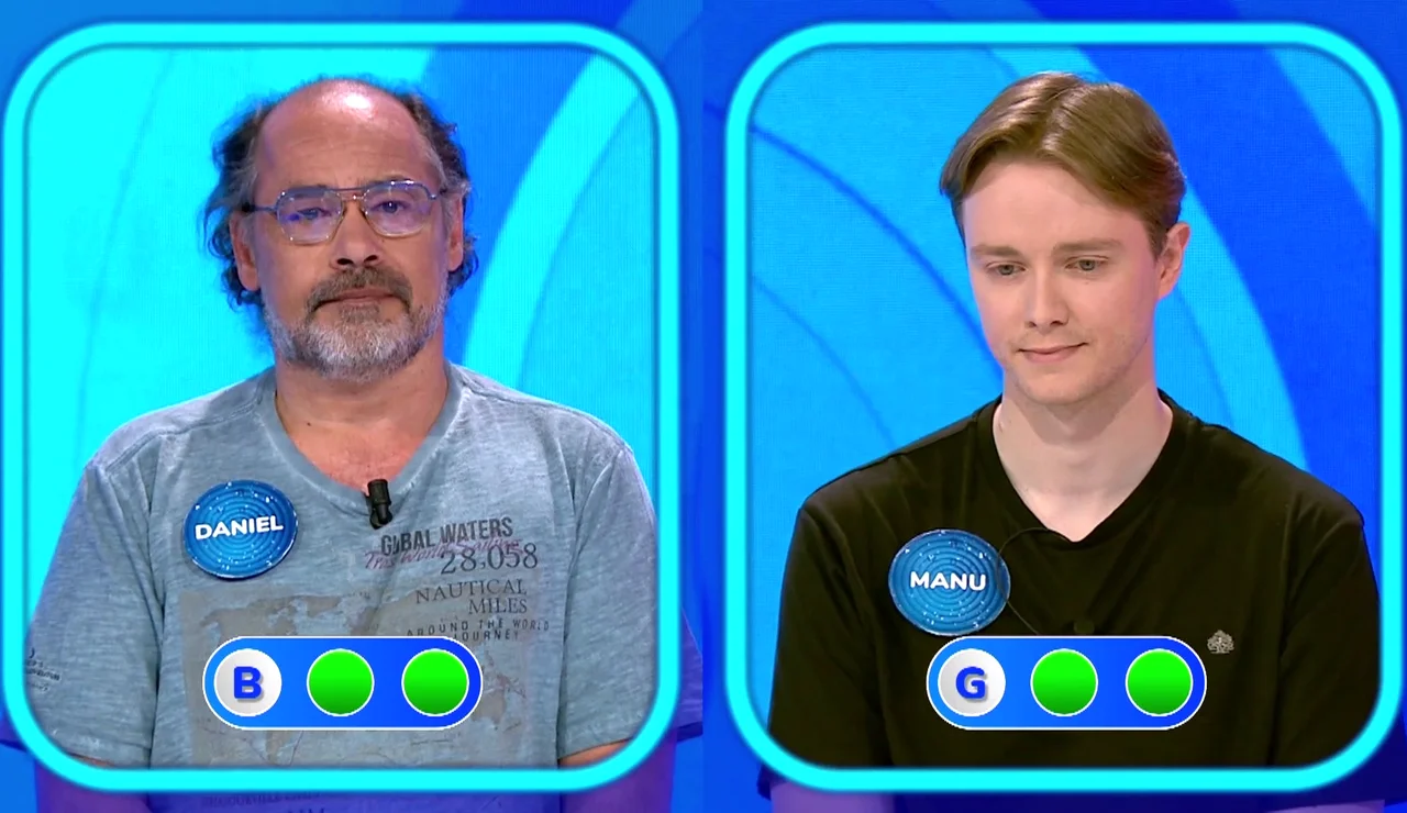 Impactante récord de Manu: juega contra Daniel su Silla Azul más larga en Pasapalabra