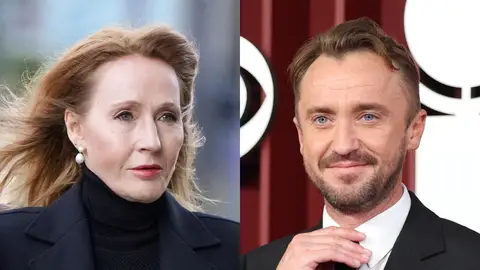 J.K. Rowling y Tom Felton J.K. Rowling y Tom Felton