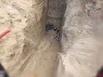 Tunel bajo un hospital.