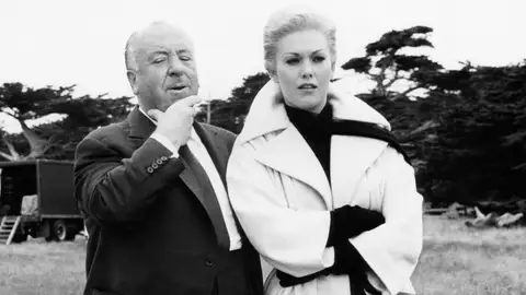 Alfred Hitchcock y Kim Novak rodando Vértigo Alfred Hitchcock y Kim Novak rodando Vértigo