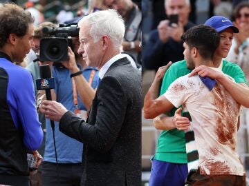 Imágenes de archivo de Rafa Nadal, John McEnroe, Carlos Alcaraz y Jannik Sinner
