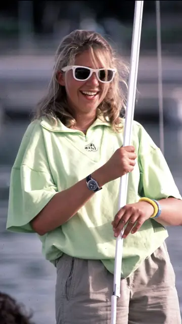 Cristina de Borbón navegando Cristina de Borbón navegando