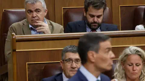 Santos Cerdán y Pedro Sánchez en el Congreso Santos Cerdán y Pedro Sánchez en el Congreso
