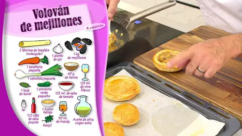 Ingredientes Volován de mejillones Ingredientes Volován de mejillones