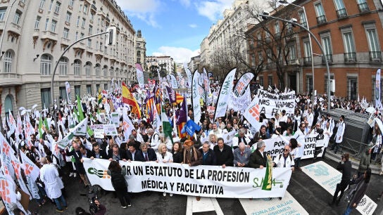 Imagen de archivo de una huelga de m&eacute;dicos