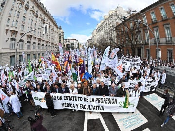 Imagen de archivo de una huelga de médicos