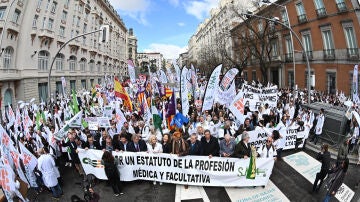 Imagen de archivo de una huelga de médicos