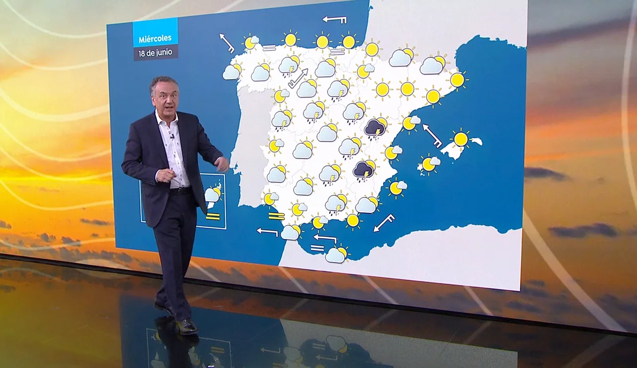 Roberto Brasero y la previsión del miércoles 18 de junio