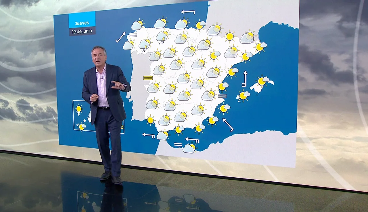 Roberto Brasero y la previsión del jueves 19 de junio