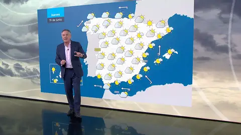 Roberto Brasero y la previsión del jueves 19 de junio Roberto Brasero y la previsión del jueves 19 de junio