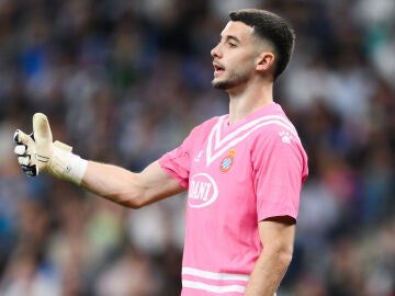 Joan García, en un partido con el RCD Espanyol
