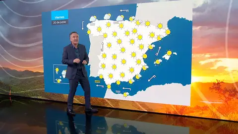 Roberto Brasero y la previsión del viernes 20 de junio Roberto Brasero y la previsión del viernes 20 de junio