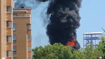 Incendio en una fábrica de Vitoria