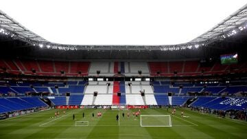 Vista general del estadio de Lyon en foto de archivo