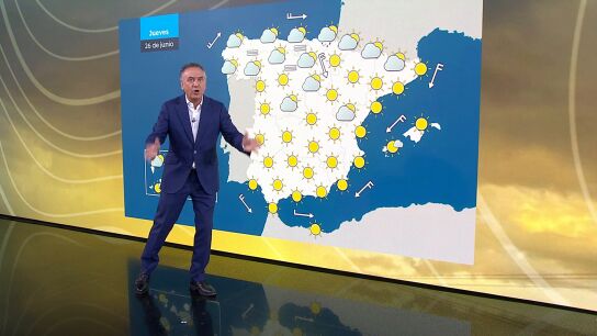 Roberto Brasero y la previsi&oacute;n del jueves 25 de junio