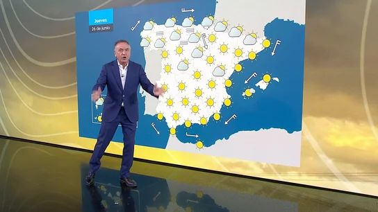Roberto Brasero y la previsión del jueves 25 de junio Roberto Brasero y la previsión del jueves 25 de junio