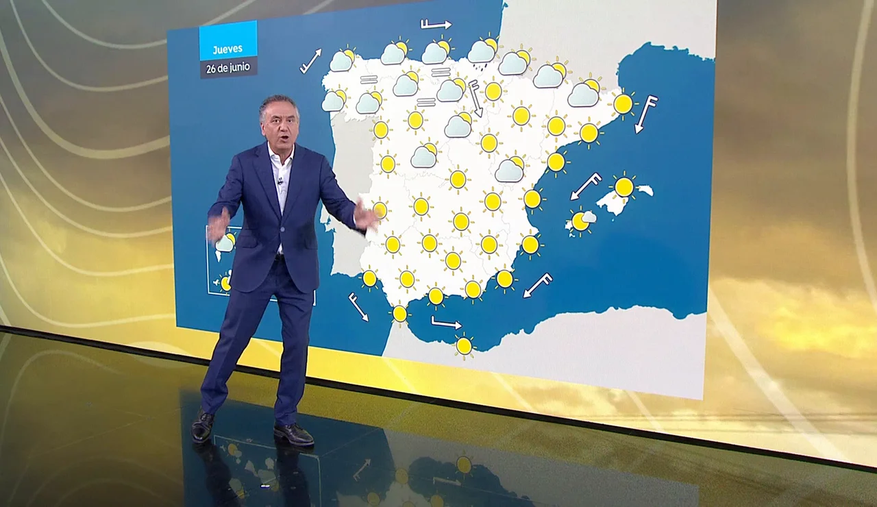 Roberto Brasero y la previsión del jueves 25 de junio