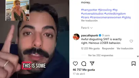 Pedro Pascal carga contra J.K. Rowling y su transfobia Pedro Pascal carga contra J.K. Rowling y su transfobia