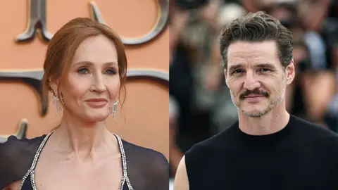 J.K. Rowling y Pedro Pascal J.K. Rowling y Pedro Pascal