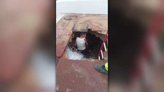 La se&ntilde;ora en el socav&oacute;n