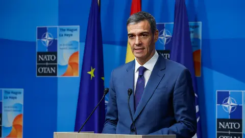 El presidente del Gobierno de España, Pedro Sánchez, ofrece una rueda de prensa en el marco de la cumbre de la OTAN El presidente del Gobierno de España, Pedro Sánchez, ofrece una rueda de prensa en el marco de la cumbre de la OTAN