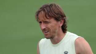 Modric durante un entrenamiento en el Mundial de Clubes