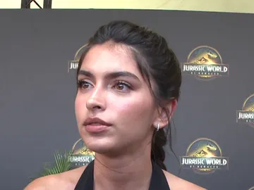 Lucía Rivera haciendo declaraciones a los medios Lucía Rivera haciendo declaraciones a los medios