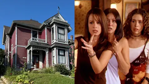 La casa de Embrujadas con las actrices Shannen Doherty, Holly Marie Combs y Alyssa Milano La casa de Embrujadas con las actrices Shannen Doherty, Holly Marie Combs y Alyssa Milano