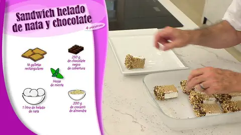 Ingredientes Sandwich helado de nata y chocolate Ingredientes Sandwich helado de nata y chocolate
