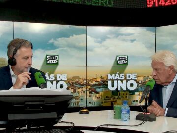 Felipe González en el programa 'Más de Uno' de Carlos Alsina en Onda Cero 