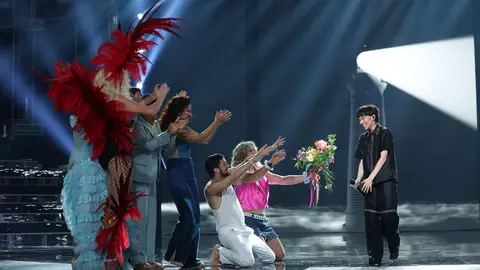 Una primera semifinal inolvidable: los números eurovisivos llevan a Melani a la final y a Goyo Jiménez a lo más alto Una primera semifinal inolvidable: los números eurovisivos llevan a Melani a la final y a Goyo Jiménez a lo más alto