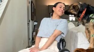 La influencer de fitness Mar&iacute;a Palen en silla de ruedas