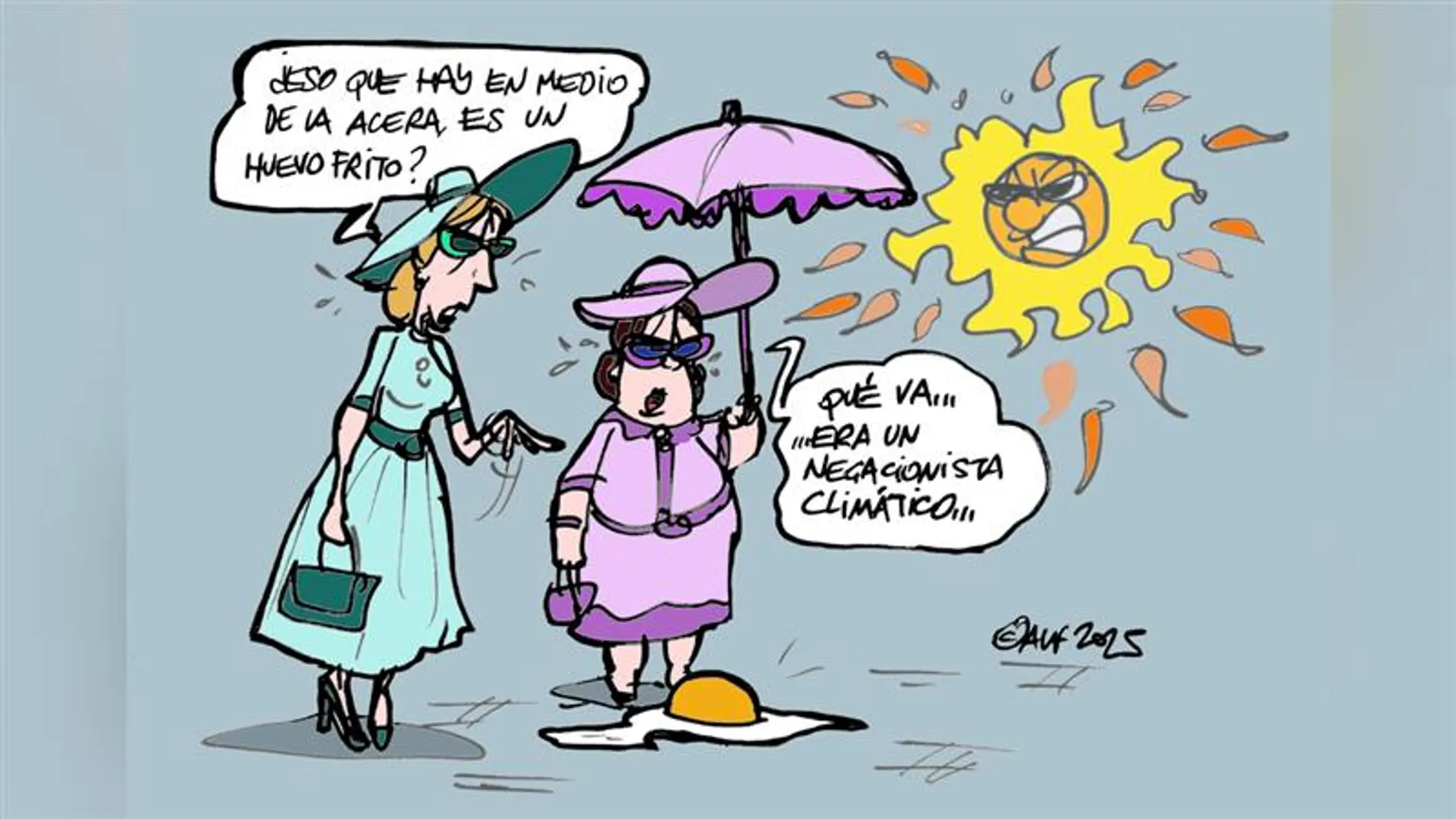 La ola de calor, en la viñeta gráfica de Alfredo Boto La ola de calor, en la viñeta gráfica de Alfredo Boto