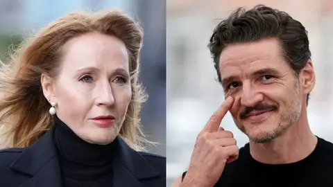 J.K. Rowling y Pedro Pascal J.K. Rowling y Pedro Pascal