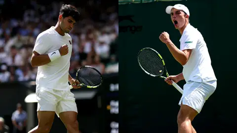 Carlos Alcaraz y Oliver Tarvet, rivales en segunda ronda de Wimbledon 2025 Carlos Alcaraz y Oliver Tarvet, rivales en segunda ronda de Wimbledon 2025