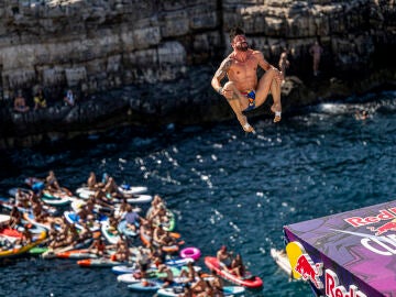 Carlos Gimeno, en acción en Polignano a Mare