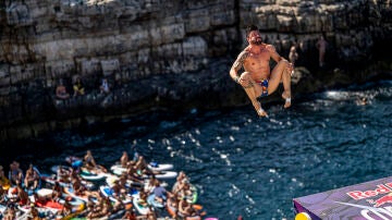 Carlos Gimeno, en acción en Polignano a Mare